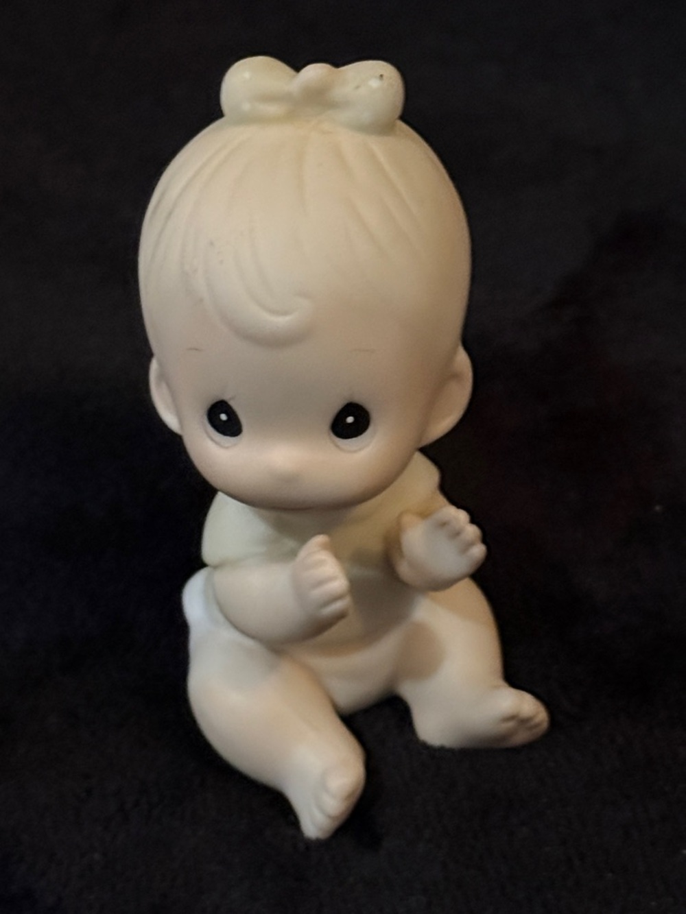 Precious Moments Jonathan & David Baby Girl Sitting Figurine